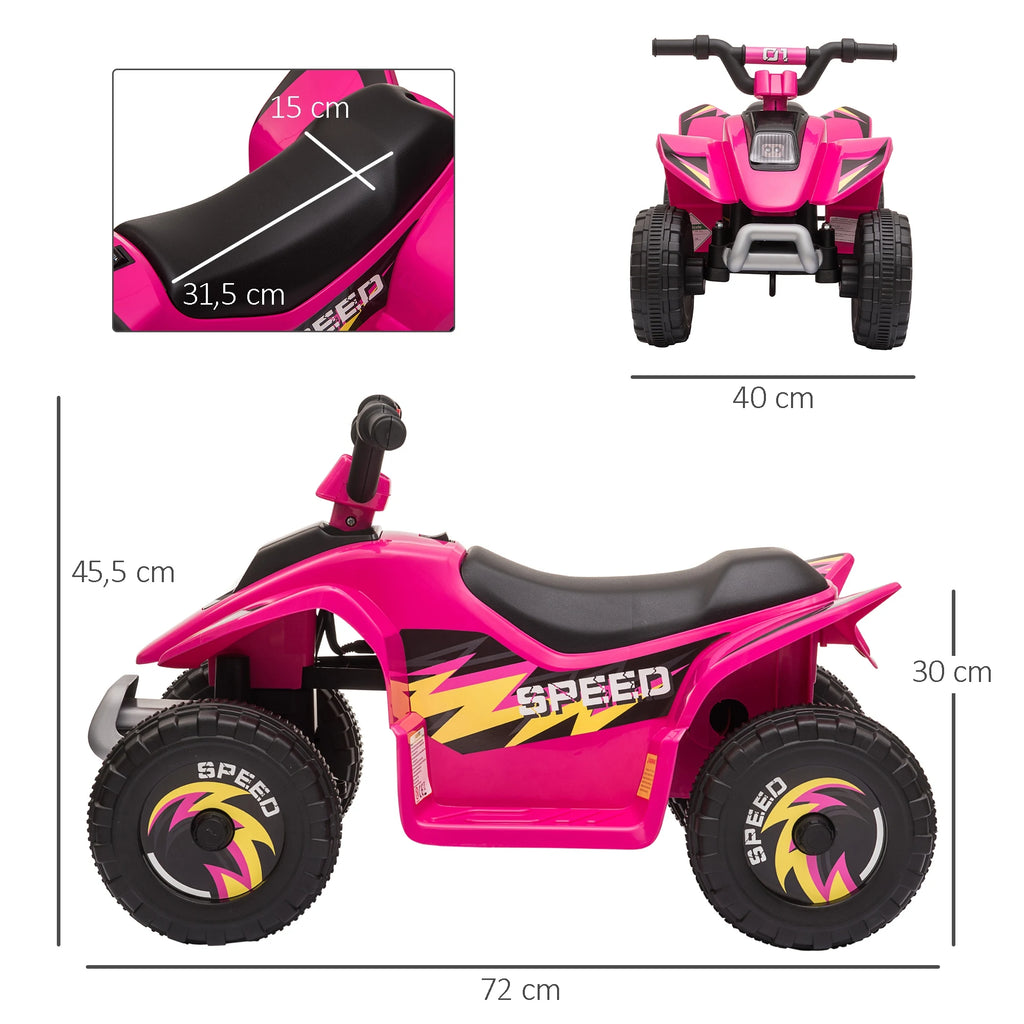Moto4 Elétrica Infantil Homcom 6V – Quad Todo-o-Terreno com Marcha-Atrás (18-36 meses)