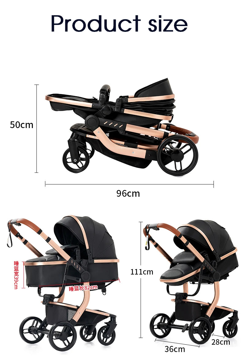 Sistema de Viagem Elegance 3 em 1 – Carrinho de Luxo, Alcofa e Ovo Isofix