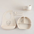 Conjunto de utensílios para bebés em silicone