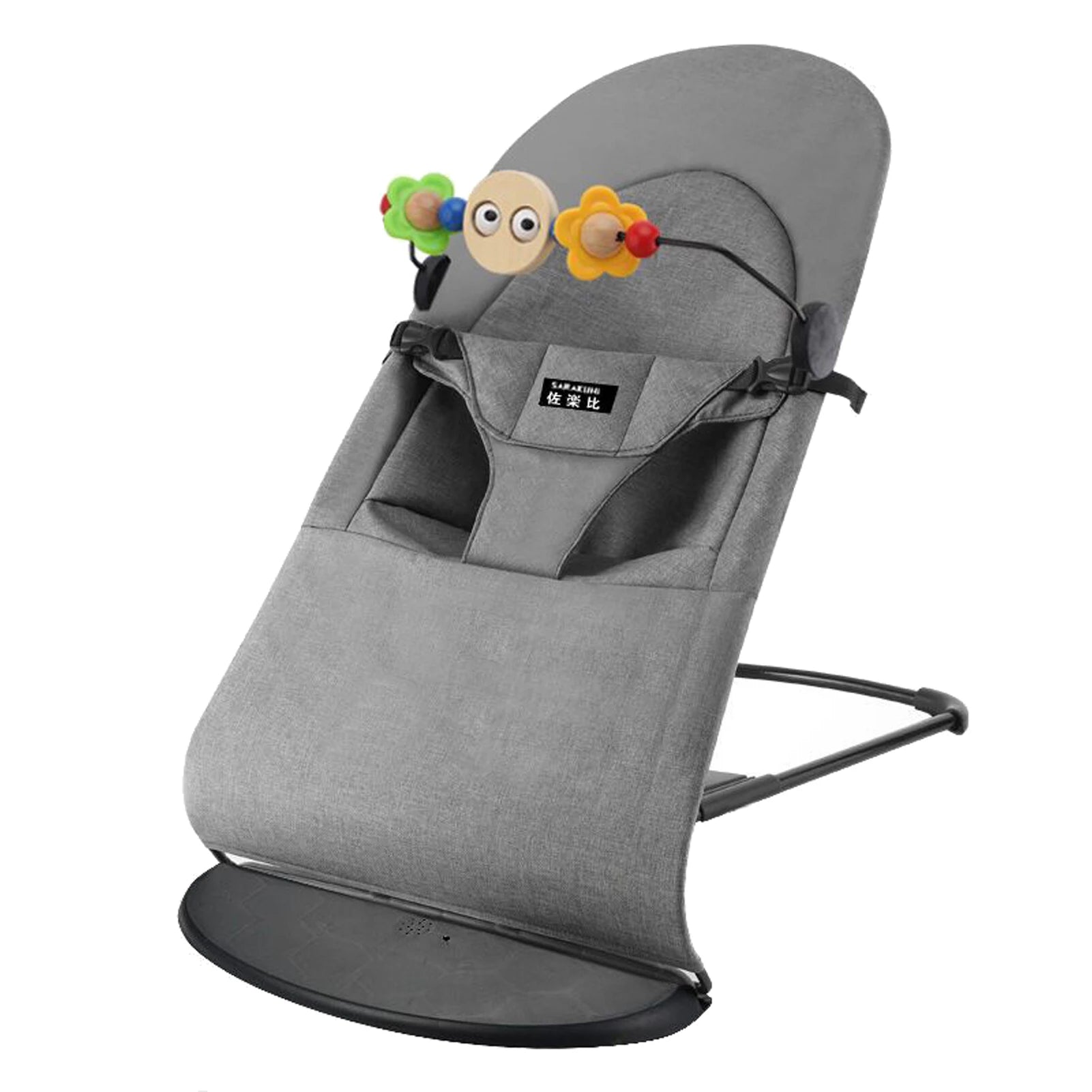Espreguiçadeira / Baloiço Portátil para Bebé com Barra de Brinquedos
