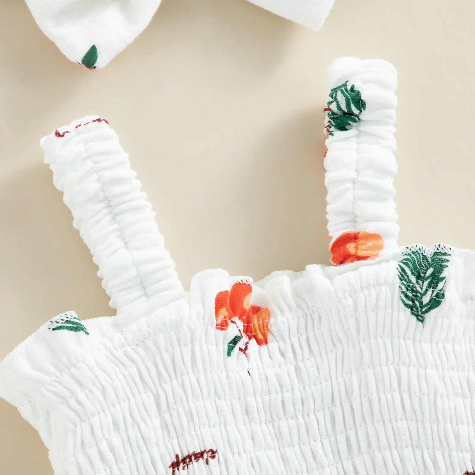 Conjunto Romper e Fita de Cabelo Gaze de Algodão Cherry Summer – Aylla & Co.