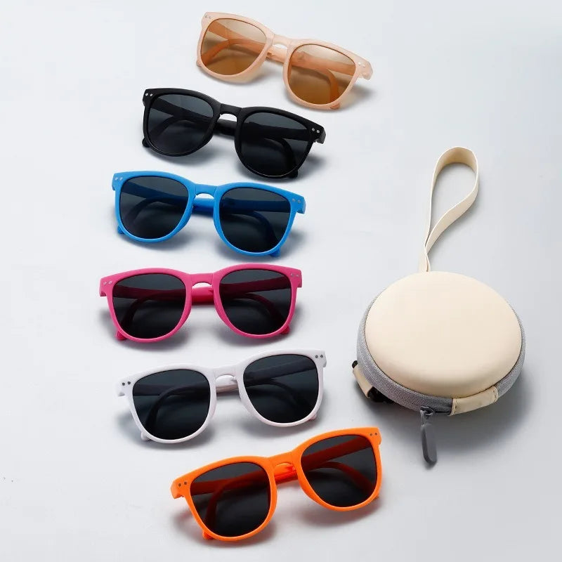 Óculos de Sol Dobráveis Infantis FlexGlow – Proteção UV400 + Estojo de Viagem Incluído