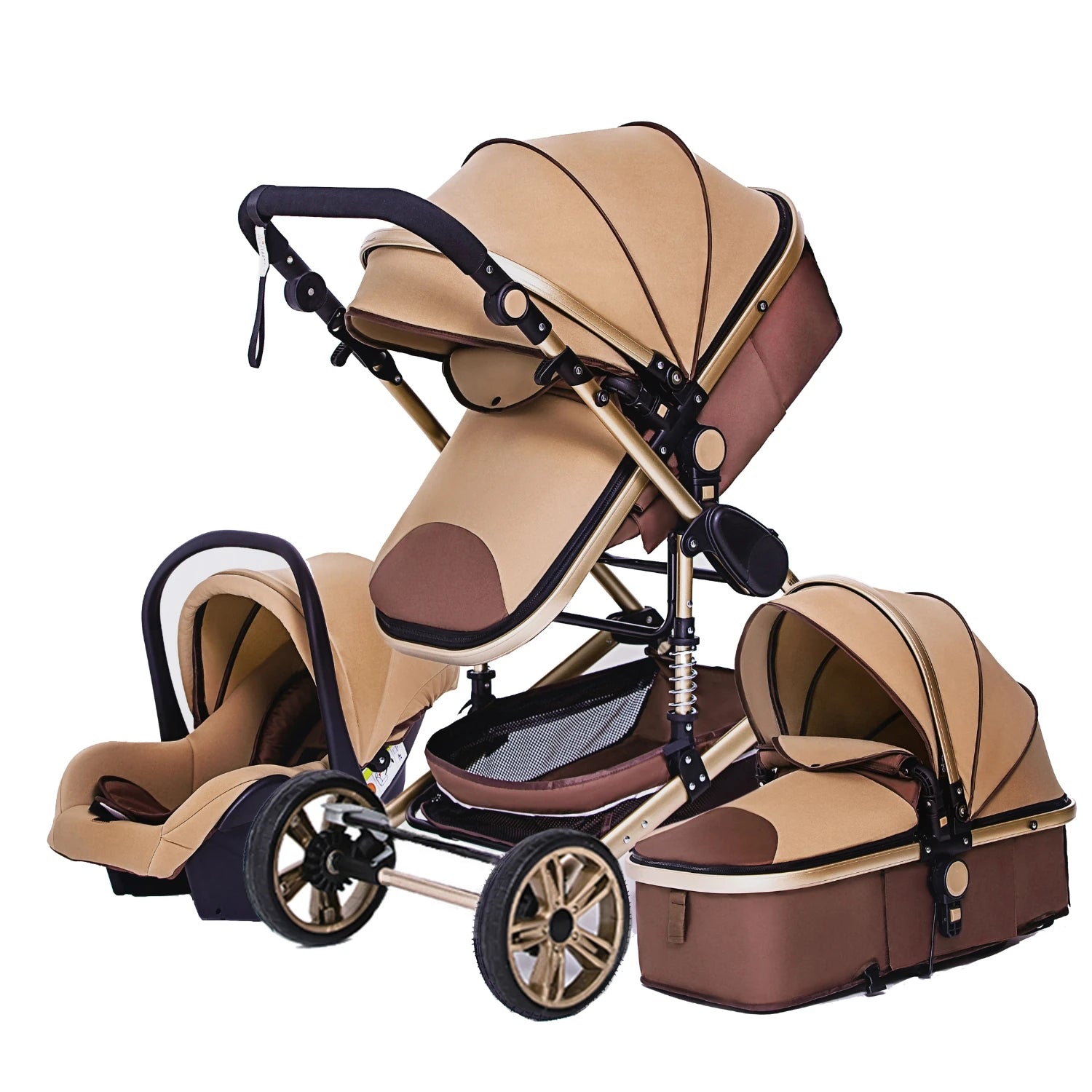 Cochecito de Bebé Luxury 3 en 1 – Edición Minimalista